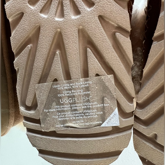 UGG Tasman Alpine Suede Fur Collar Leather Knot Slipper Clogs - Size 9 - Picture 8 of 14